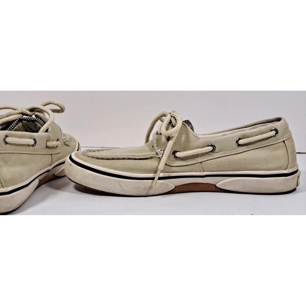 Sperry Top‎ Siders Men's Halyard 2-Eye Boat Shoes Tan Beige Size 8M